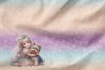 Vorbestellung * Sweet Girl with Terrier Eigenproduktion- Bokeh Ombre Heart